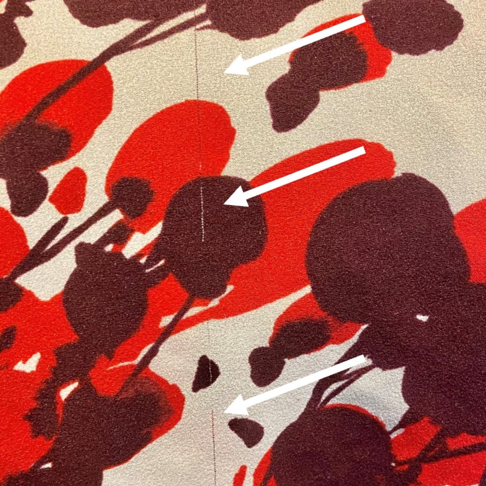 J.Crew Abstract Red/Rust Blouse, Size Small - Picture 3 of 4